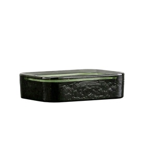 Seifenschaler aus dunkelgrünem Glas